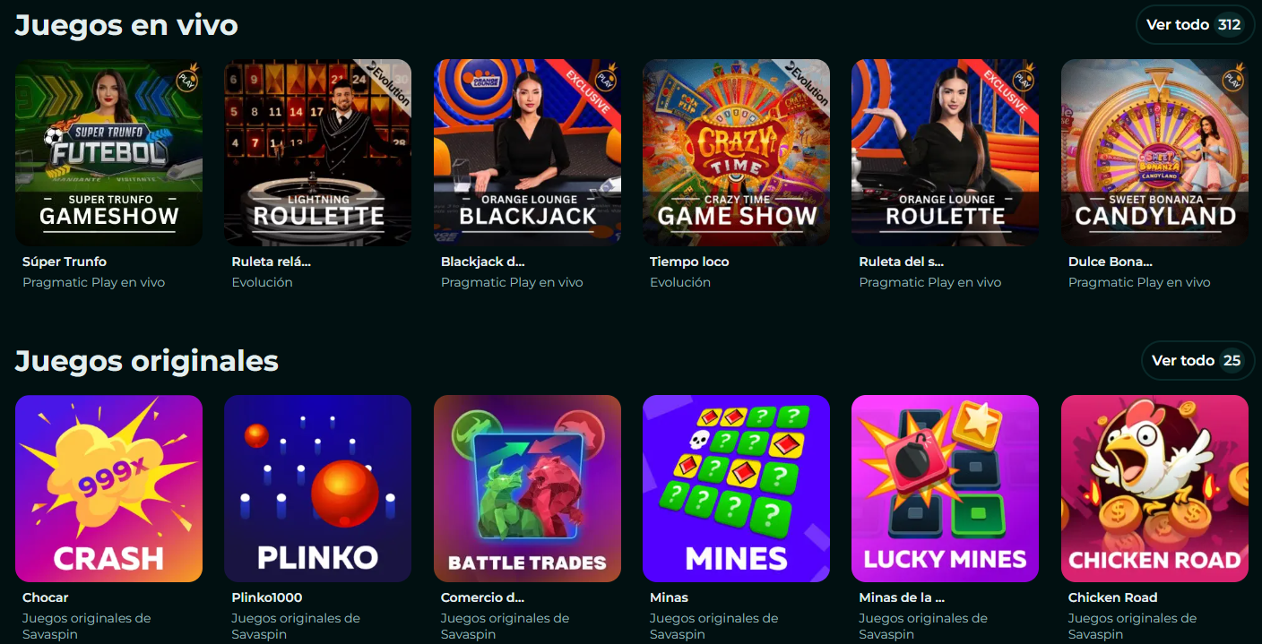 Galería de juegos de slots en Savaspin Casino